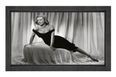 Marilyn Monroe Siyah Beyaz Tablosu Siyah Ahşap Çerçeve - 100x150