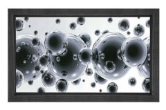 Baloncuklar Tablosu Siyah Ahşap - 70x100