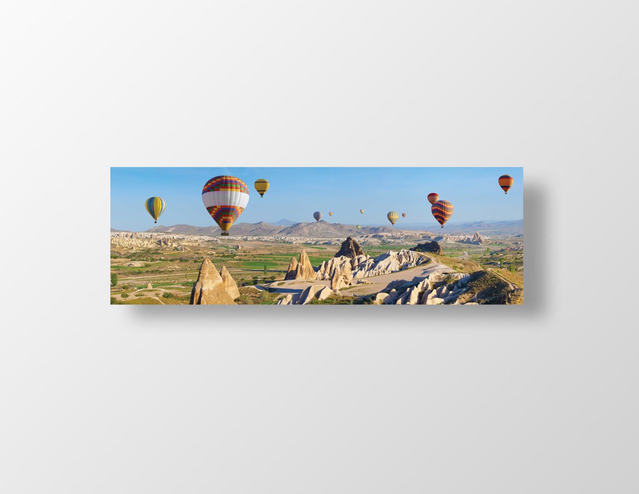 Balonlar Manzara Tablosu Çerçevesiz - 150x50