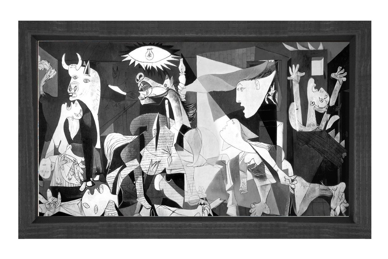 Guernica Tablosu Siyah Ahşap Çerçeve - 70x100
