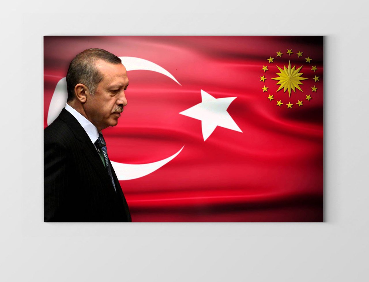 Sayın: Recep Tayyip Erdoğan Tablosu Çerçevesiz - 45x30