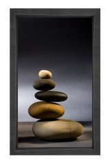 Taşlar Tablosu Siyah Ahşap Çerçeve - 40x60