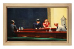 Edward Hopper Bar Naturel Ahşap Çerçeve - 50x70