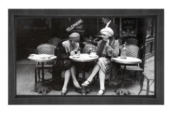 Ladyler Cafede Tablosu Siyah Ahşap - 45x30