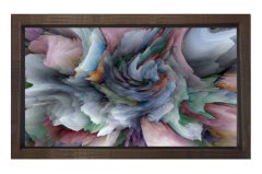 Soyut Reprodüksiyon Tablosu Kahverengi Ahşap - 50x70