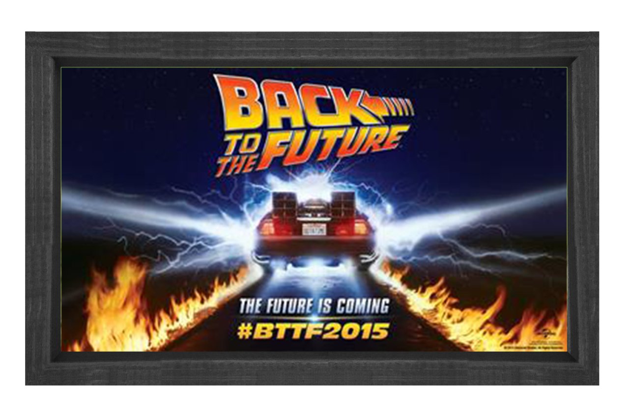Geleceğe Dönüş Film Afişi Tablosu Siyah Ahşap Çerçeve - 45x30