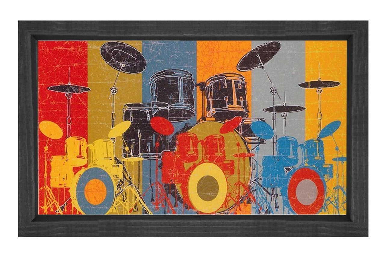 Enstrümanlar Reprodüksiyon Tablosu Siyah Ahşap Çerçeve - 40x60