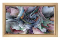 Soyut Reprodüksiyon Tablosu Naturel Ahşap - 40x60