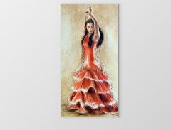 Dans Eden Çingene Tablosu Çerçevesiz - 45x30