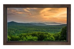 Gün Batımı Ve Orman Manzarası Tablosu Kahverengi Ahşap - 50x70