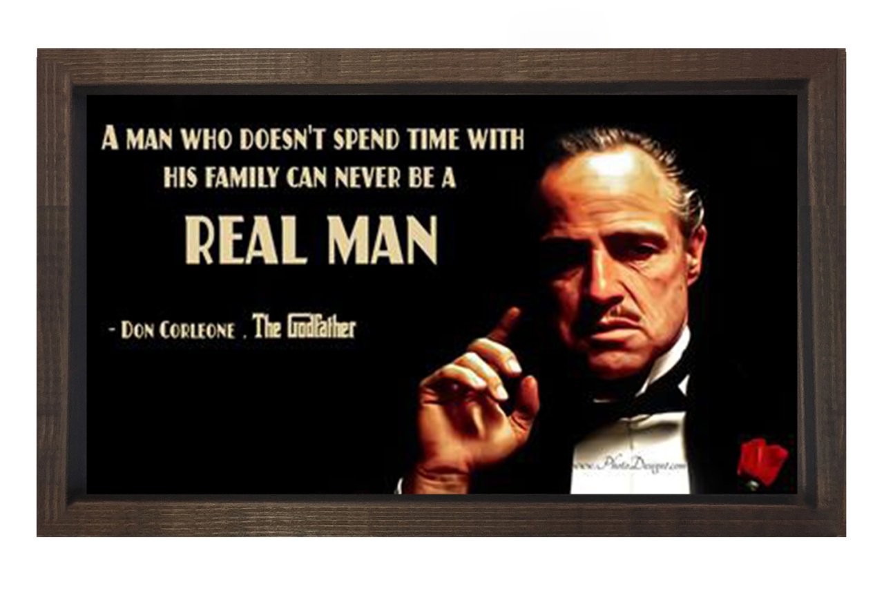 The Godfather  Tablosu Kahverengi Ahşap Çerçeve - 50x70