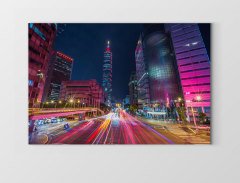 Hızlı Şehir Yaşamı Tablosu Çerçevesiz - 50x90