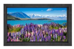 Lavantalı Harika Manzara Tablosu Siyah Ahşap - 100x150