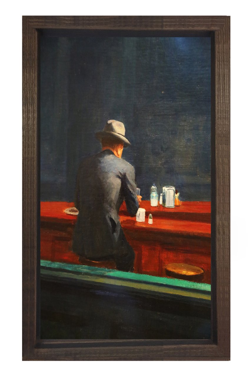 Barda ki Yanlız Adam Kahverengi Ahşap Çerçeve - 100x200