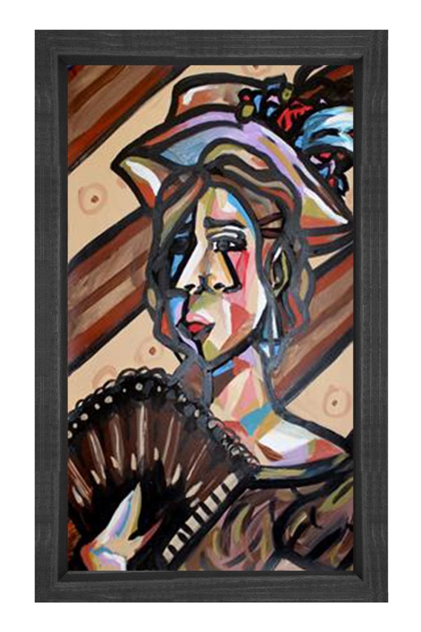 Ashlee Earle Tablosu Siyah Ahşap Çerçeve - 40x60