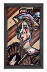 Ashlee Earle Tablosu Siyah Ahşap Çerçeve - 40x60