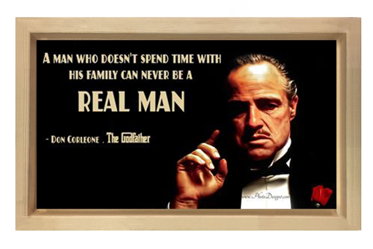 The Godfather  Tablosu Naturel Ahşap Çerçeve - 45x30