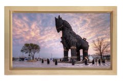 Truva Atı Tablosu Naturel Ahşap - 100x150