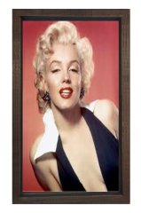 Marilyn Monroe Tablosu Kahverengi Ahşap Çerçeve - 45x30