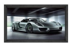 Porsche Gt3 Spider Tablosu Siyah Ahşap Çerçeve - 100x150
