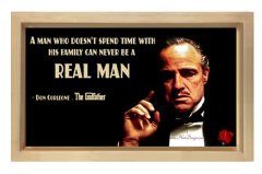The Godfather  Tablosu Naturel Ahşap Çerçeve - 70x100