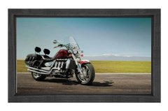 Klasik Motor Tablosu Tablosu Siyah Ahşap Çerçeve - 100x150