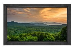 Gün Batımı Ve Orman Manzarası Tablosu Siyah Ahşap - 100x150