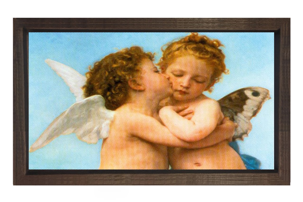Melekler Tablosu Kahverengi Ahşap Çerçeve - 50x70