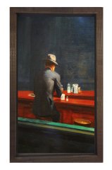 Barda ki Yanlız Adam Kahverengi Ahşap Çerçeve - 70x100