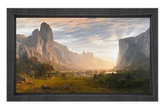 Manzara Reprodüksiyon Tablosu Siyah Ahşap Çerçeve - 50x90