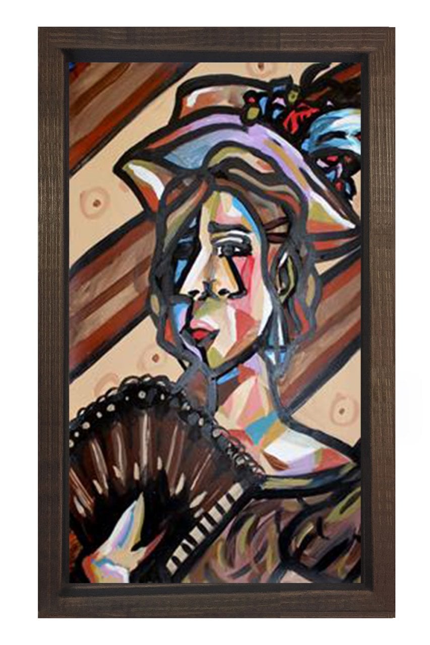 Ashlee Earle Tablosu Kahverengi Ahşap Çerçeve - 100x200