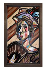 Ashlee Earle Tablosu Kahverengi Ahşap Çerçeve - 100x200