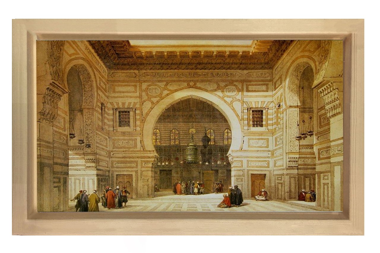 Oryantalist Mekan Tablosu Naturel Ahşap Çerçeve - 50x70