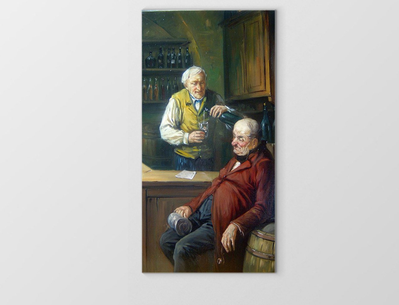 Barmen ve Müşteri Tablosu Çerçevesiz - 100x150