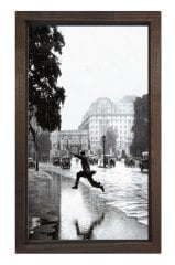 Sevinçli Adam Tablosu Kahverengi Ahşap - 100x200