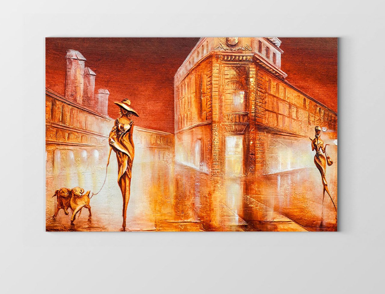 Şehir ve Kadınlar Tablosu Çerçevesiz - 50x70