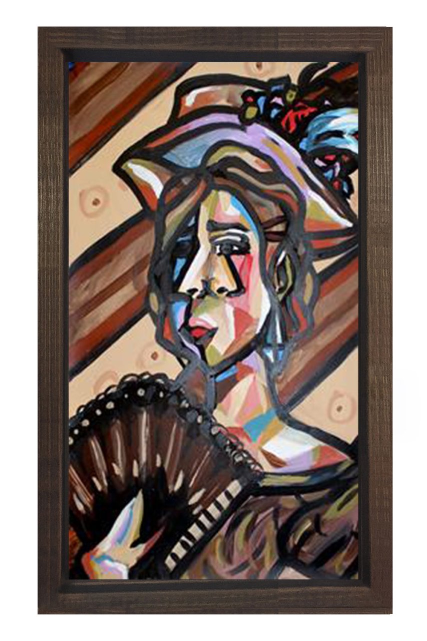 Ashlee Earle Tablosu Kahverengi Ahşap Çerçeve - 50x70