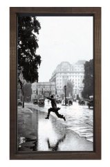 Sevinçli Adam Tablosu Kahverengi Ahşap - 40x60
