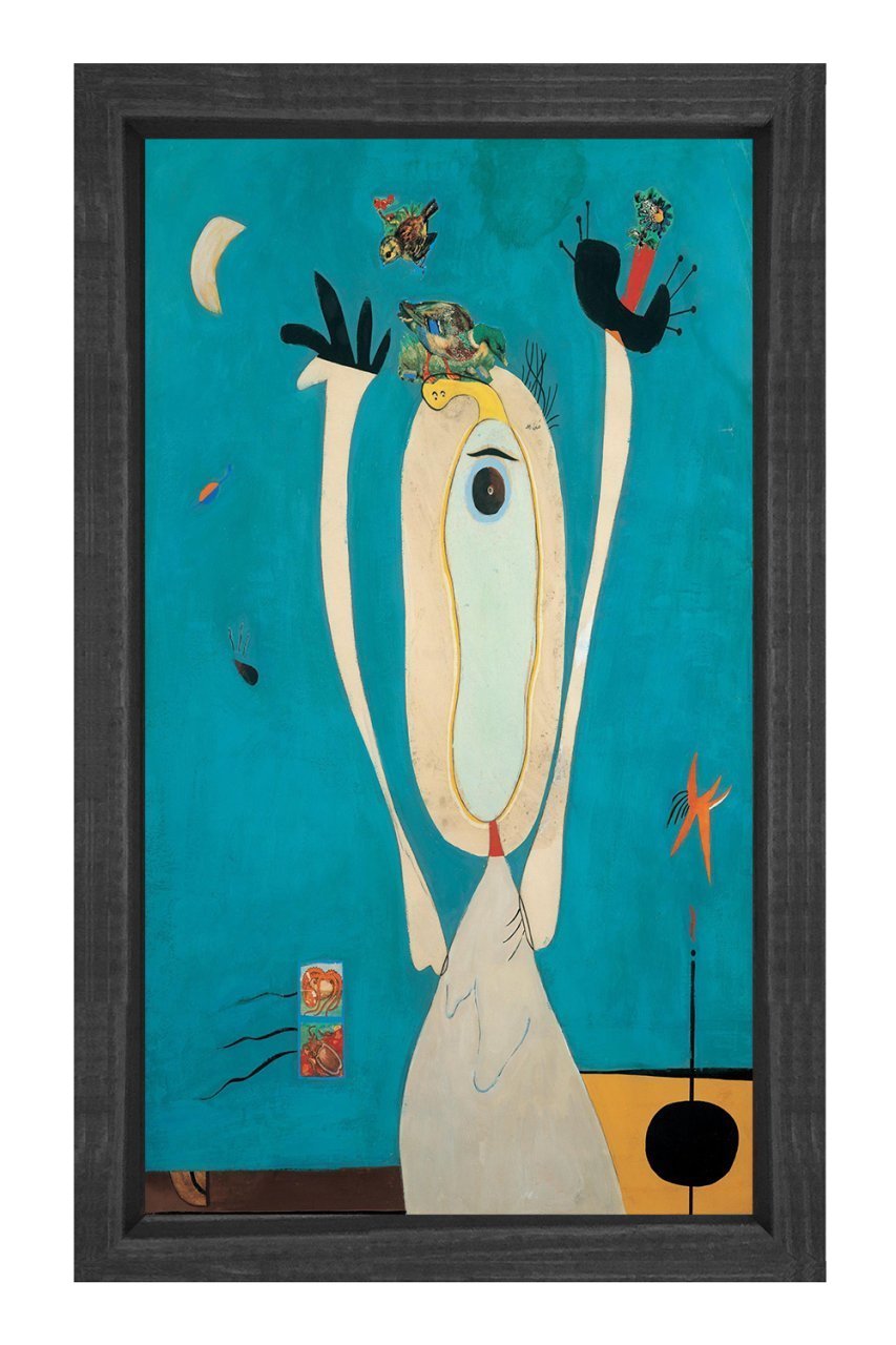 Renk ve Soyut  Tablosu Siyah Ahşap Çerçeve - 100x200