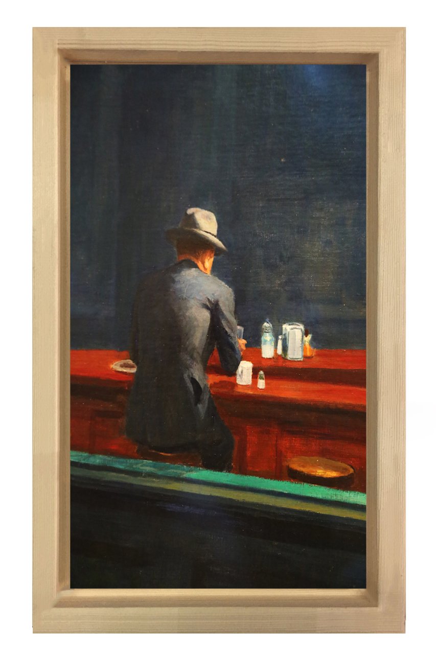 Barda ki Yanlız Adam Naturel Ahşap Çerçeve - 50x90