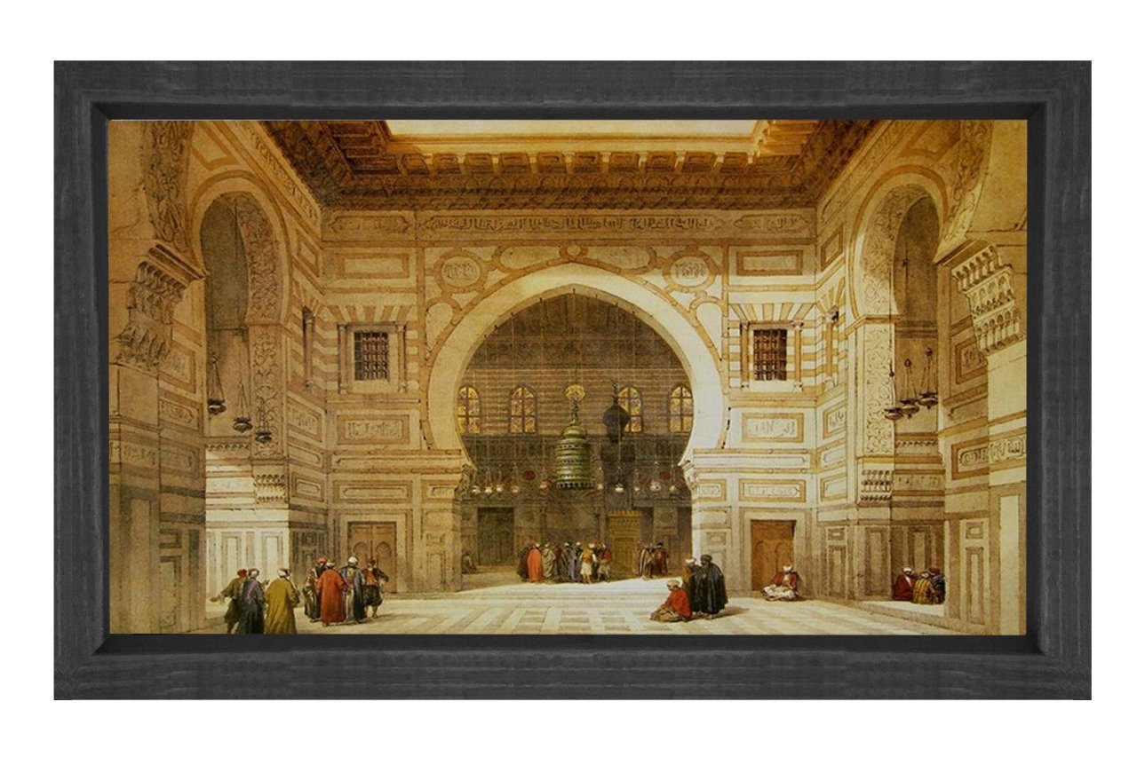 Oryantalist Mekan Tablosu Siyah Ahşap Çerçeve - 40x60