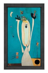Renk ve Soyut  Tablosu Siyah Ahşap Çerçeve - 50x70