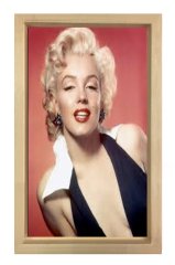 Marilyn Monroe Tablosu Naturel Ahşap Çerçeve - 70x100