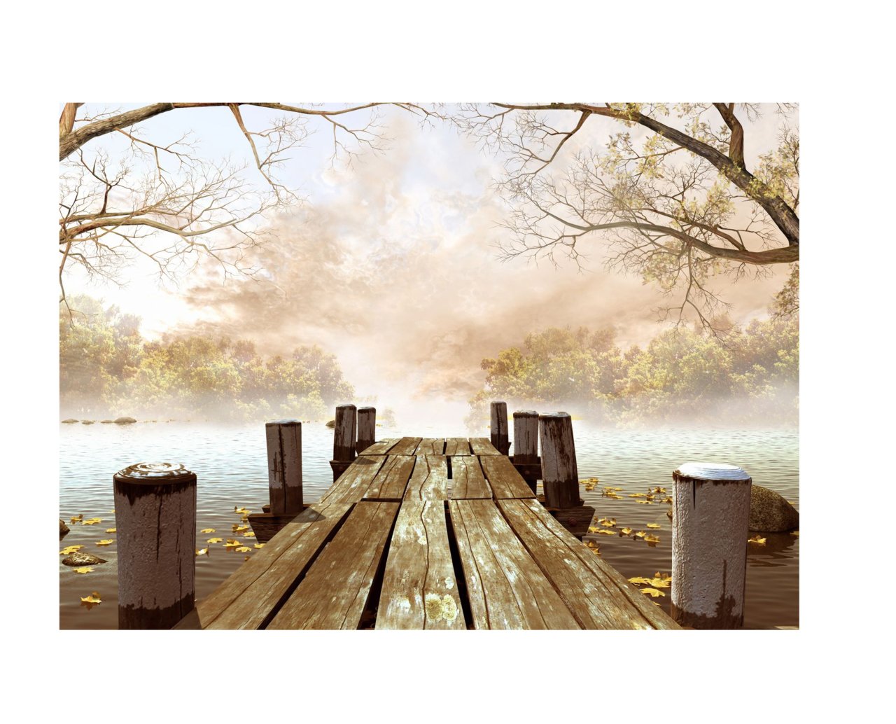 Orman İskele tablosu Çerçevesiz - 70x100