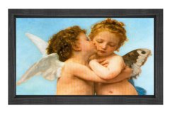 Melekler Tablosu Siyah Ahşap Çerçeve - 100x150