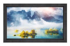 Sisli Dağlar Manzara Tablosu Siyah Ahşap Çerçeve - 70x100