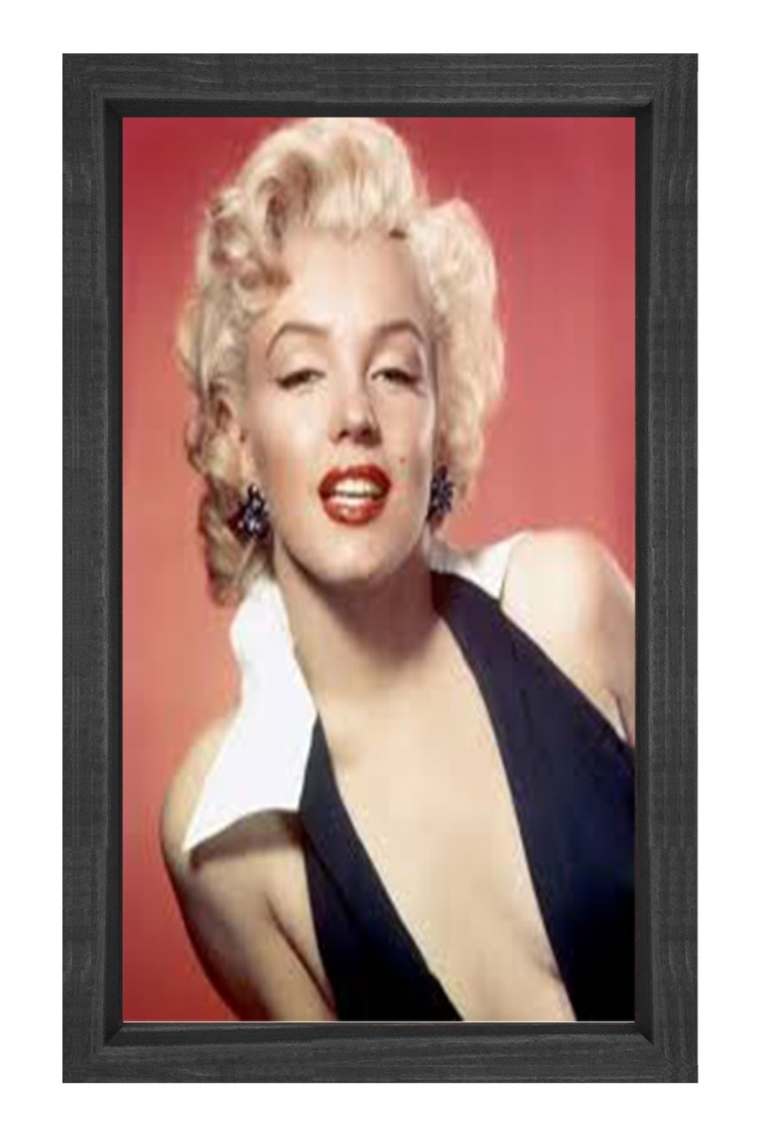 Marilyn Monroe Tablosu Siyah Ahşap Çerçeve - 45x30