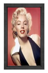 Marilyn Monroe Tablosu Siyah Ahşap Çerçeve - 45x30