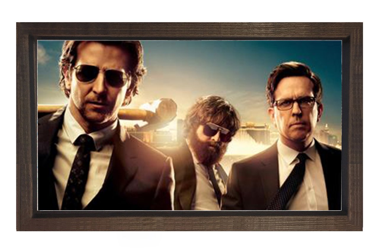 Hangover Film Afişi Tablosu Kahverengi Ahşap Çerçeve - 70x100