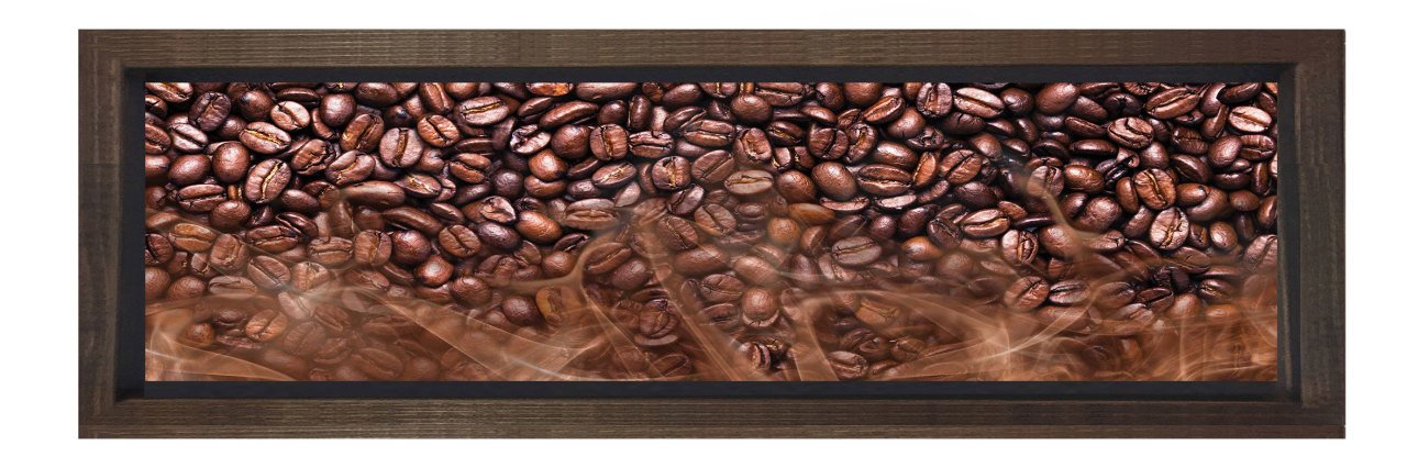 Kahve Çekirdekleri Tablosu Kahverengi Ahşap Çerçeve - 200x70